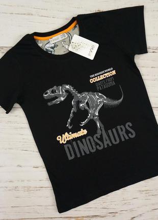 Трикотажні футболки з динозаврами 134см