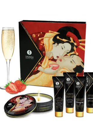 Подарочный набор shunga geishas secrets - sparkling strawberry...