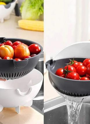 Tерка-овощерезка с контейнером Basket Vegetable Cutter 5 in 1