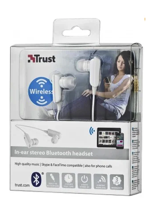 Bluetooth-гарнитура Trust In-ear Stereo Headset (18910)