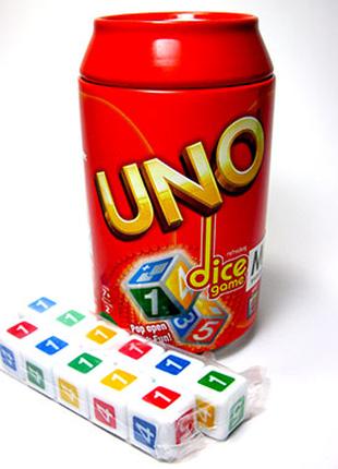 Компактна класична настільна гра UNO Dice Game.