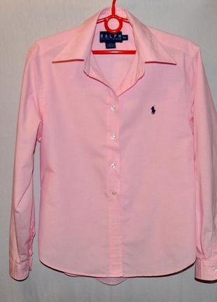 Розовая рубашка polo ralph lauren