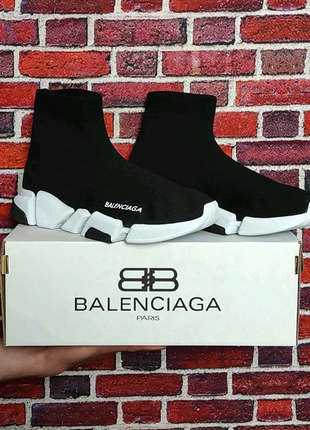 Кроссовки Balenciaga speed trainer Black/White 36-45