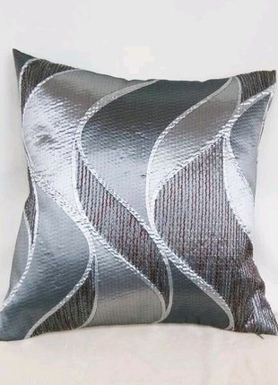 Подушка декоративна,сіра,40×40см