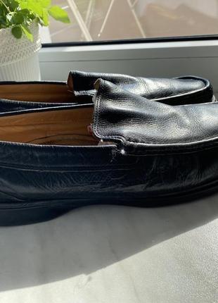 Кожаные туфли мокасины мужские размер 43 (27 см).