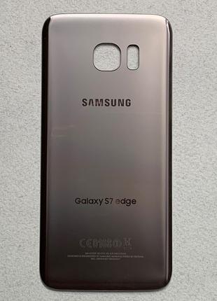 Задняя крышка для Galaxy S7 Edge Silver серого цвета