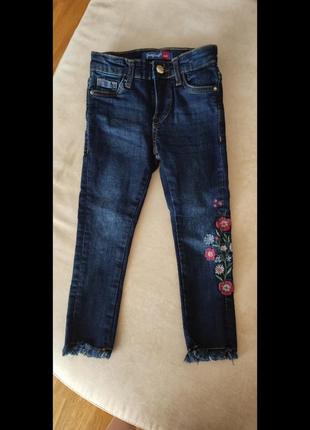 Штани джинсові з квітами легінси