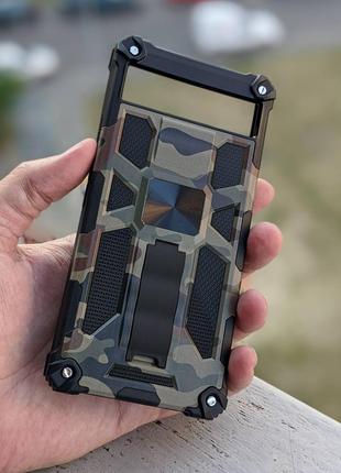 Google Pixel 6a противоударный чехол Camouflage Armor камуфляж...