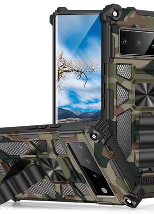 Google Pixel 6 pro противоударный чехол Camouflage Armor камуф...