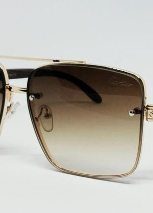 Cartier модные мужские солнцезащитные очки коричневый градиент...