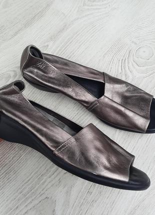 Женские кожаные туфли с открытым носком босоножки aerosoles