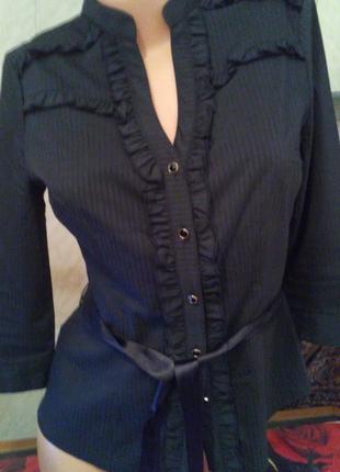 Стильная плотный коттон рубашка блуза oodji жакет