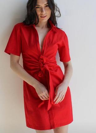Платье season ребекка красное коттон