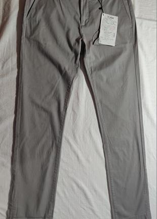 Чоловічі однотонні брюки piazza italia, розмір m(46), сірий