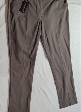 Жіночі однотонні штани modexpress, розмір xl, темно коричневий