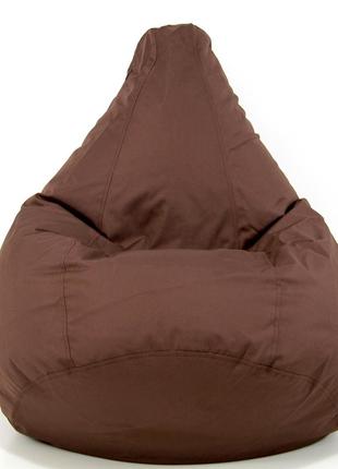 Кресло мешок груша пуфик коричневого цвета XL (120х75)