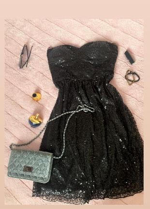 Чудова чорна сукня з паєтками