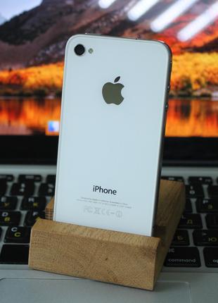 Рабочий Apple iPhone 4 32Gb White Neverlock б/у телефон