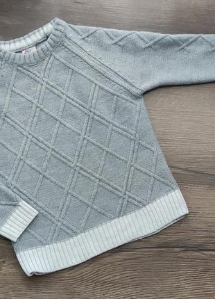 Милый теплый шерстяной свитер для мальчика 5-6 лет, р.116 тм k...
