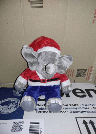 Слоник мягкая игрушка новый год с Европы дед мороз Санта Клаус