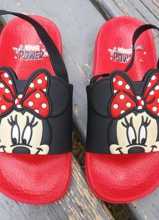 Шлепанцы детские сланцы тапки пантолеты disney minnie