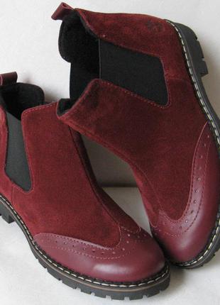 Женские ботинки челси оксфорд замша кожа тимберланд