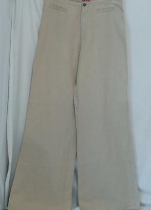 Лляні штани пісочного кольору бренд *jonny q* italy 44-46р