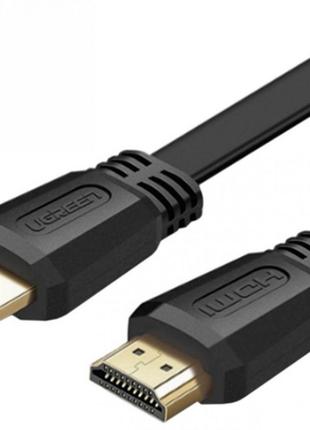 Кабель HDMI UGREEN HDMI to HDMI 2.0 Version Flat Cable 2 м Bla...