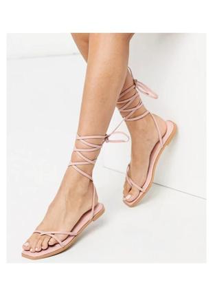 Роскошные босоножки сандалии на завязках в греческом стиле пуд...