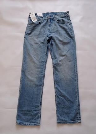 C&a. мужские стрейчевые джинсы голубые. w34; l30