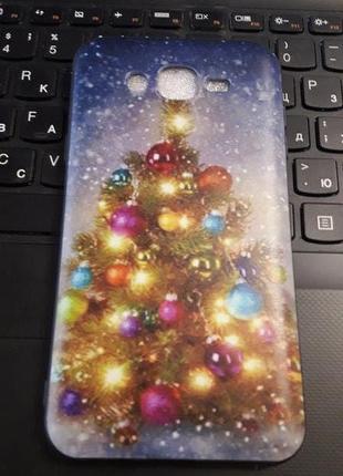 Чехол на Samsung Galaxy J7 Neo "Новорічний 1"(J701F). Б/у.