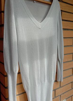 Платье-свитер с люрексом