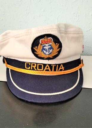 Фуражка Croatia, кепка морська, капітанська з козирком