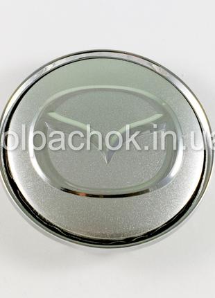 Колпачок на диски Mazda серебро/хром лого (63мм)