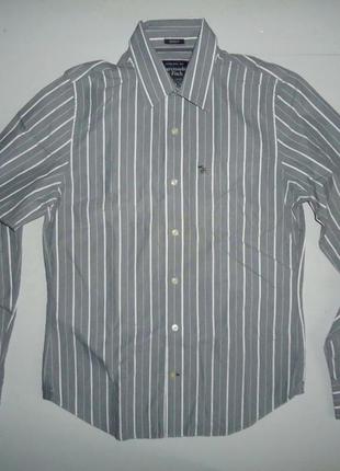 Рубашка abercrombie & fitch new york в полоску (м)