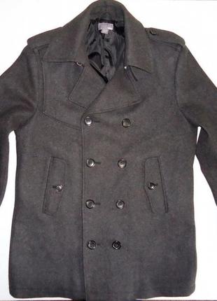 Куртка пальто h&m шерстяное размер (l)