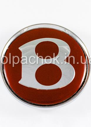 Колпачок на диски Bentley красный/хром лого (63мм)