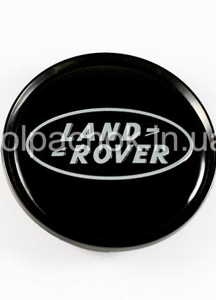 Колпачок на диски Land Rover черный/хром лого (63мм)