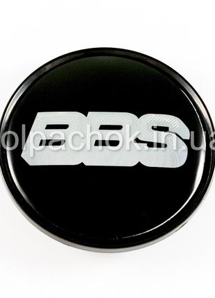 Ковпачок на диски BBS чорний/хром лого (63 мм)