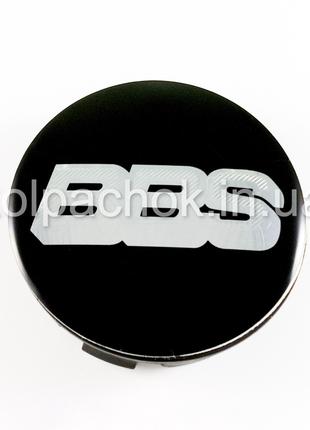 Ковпачок на диски BBS чорний/хром лого (56 мм)