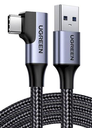Кабель угловой UGREEN USB to USB Type-C 3.0 3A 90-Degree Angle...