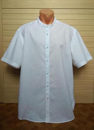 Белая рубашка льняная из льна lerros ☕ xl/наш 52-54рр