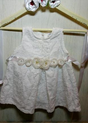 Біла сукня 3-6 місяці ( белое платье 3-6 месяца) + пояс ручної...