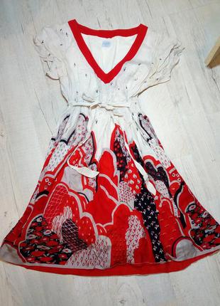 Сукня / платье oasis актуальное фирменное красное серое оригин...