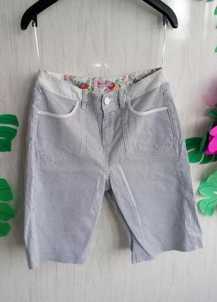 Стильні брюки капрі бриджі в дрібну смужку marks&spencer uk 8/...