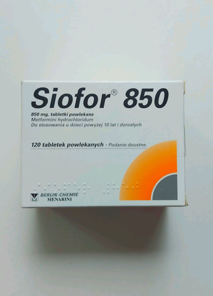 Siofor 850 мг 120 шт Сіофор