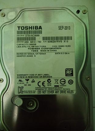Жесткий диск HDD Toshiba 3.5" DT01ACA 500GB SATA