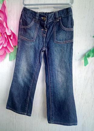 Фирменные джинсы на 4-5 лет на рост 110 синие классические некст