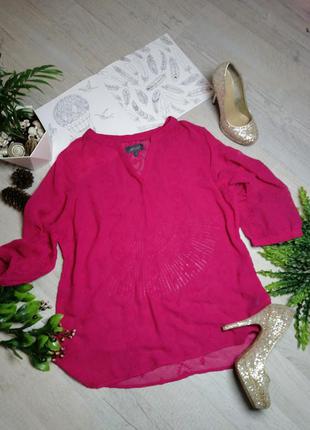 Малинова блузка сорочка з вишивкою per una m&s