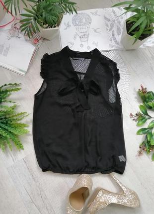 Блузка блуза кофточка актуальна в офіс чорна легка